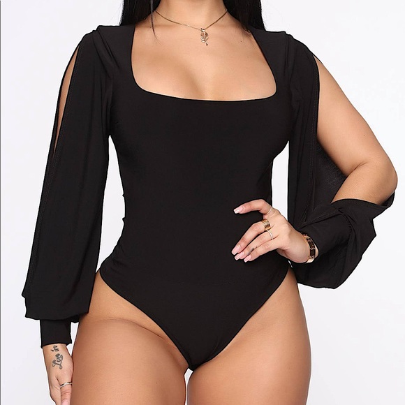Fashion Nova Tops - FASHIONOVA | ”it’s on deck” black bodysuit size S